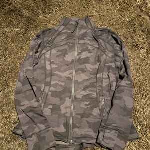 lululemon athletica Women's Gray Camo Full-Zip Hoodie